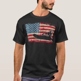 Airboat America Flag I Patriotic Airboat Captain R T-Shirt