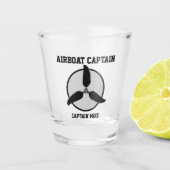 Airboat Captain Add Name Beer Cooler Schnapsglas (Vorderseite)