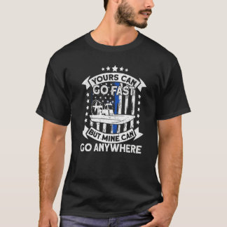 Airboat Captain Mine kann überall auf amerikanisch T-Shirt