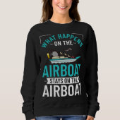 Airboat Fanboat Rc Hydroplane Racing Swamp Boat Ri Sweatshirt (Vorderseite)