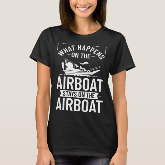 Airboat Fanboat Rc Hydroplane Racing Swamp Boat Ri T-Shirt (Vorderseite)