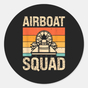 Airboat Squad Sumpfboot _2 Runder Aufkleber
