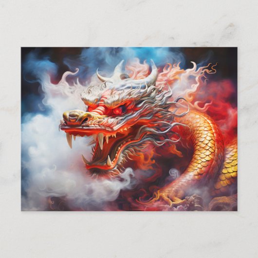 Airbrush Elegance: Illustration for the Year of th Postkarte (Vorderseite)