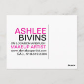 Airbrush Makeup Artist Postkarten (Rückseite)