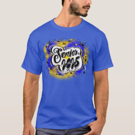 Airbrush Senior 2025 Custom Blue & Yellow Shirt