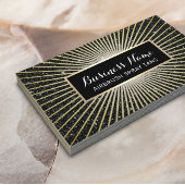 Airbrush Spray Tans Moderner Schwarzer Glitzer Visitenkarte