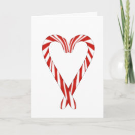 Airbrushed Candy Cane Heart Christmas Card Karte