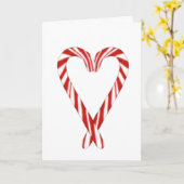 Airbrushed Candy Cane Heart Christmas Card  Karte (Gelbe Blume)