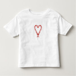Airbrushed Candy Cane Heart Toddler Tee
