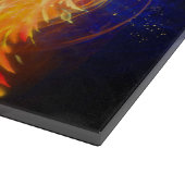 Airbrushed Phoenix Schneidebrett (Ecke)