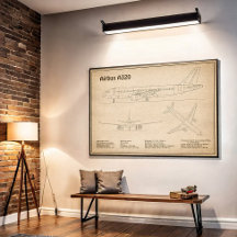 Airbus A320 - Flugzeugkonzept Zeichnend Pläne SD