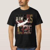 Airbus A320 Jetliner. Vintage europäische Flaggen T-Shirt (Vorderseite)