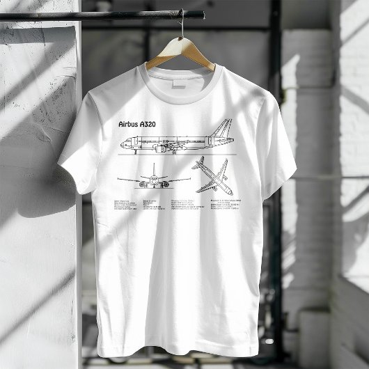 Airbus A320 - Pläne für Zeichnend Flugzeugkonzepte T-Shirt