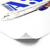 Airbus A320 zeichnend Aquarellfarbe Fotodruck (Ecke)