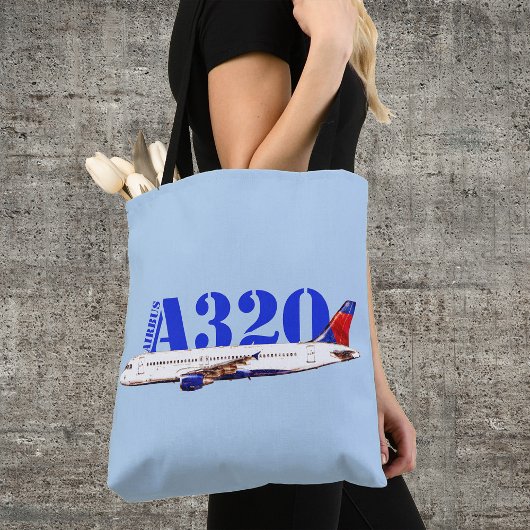 Airbus A320 zeichnend Aquarellfarbe Tasche