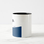 Airbus A350 Nase-Vorderansicht Zweifarbige Tasse (Mittel)