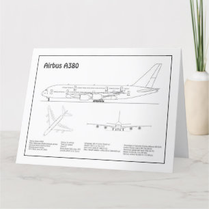Airbus a380 - Flugzeugkonzept für Zeichnend Pläne  Dankeskarte