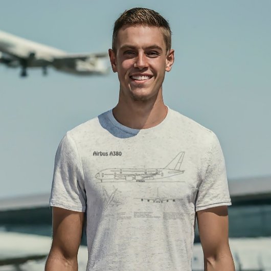 Airbus a380 - Flugzeugkonzept für Zeichnend Pläne T-Shirt