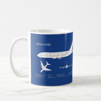 Airbus a380 - Flugzeugkonzept Zeichnend Pläne ABD Kaffeetasse