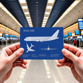 Airbus a380 - Flugzeugkonzept Zeichnend Pläne ABD Postkarte