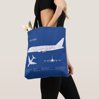 Airbus a380 - Flugzeugkonzept Zeichnend Pläne ABD Tasche
