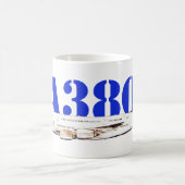 Airbus A380 zeichnend Aquarellfarbe Kaffeetasse (Mittel)