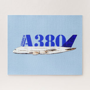 Airbus A380 zeichnend Aquarellfarbe Puzzle