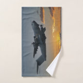 Airbus A400M bei Sunset Badhandtuch Set (Handtuch)