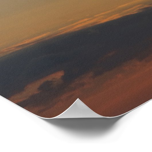 Airbus A400M bei Sunset Poster (Ecke)