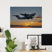 Airbus A400M bei Sunset Poster (Heimbüro)