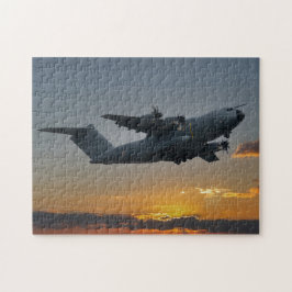 Airbus A400M bei Sunset Puzzle
