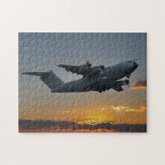 Airbus A400M bei Sunset Puzzle (Horizontal)
