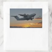 Airbus A400M im Sonnenuntergang Badetuch-Set Rechteckiger Aufkleber (Tasche)