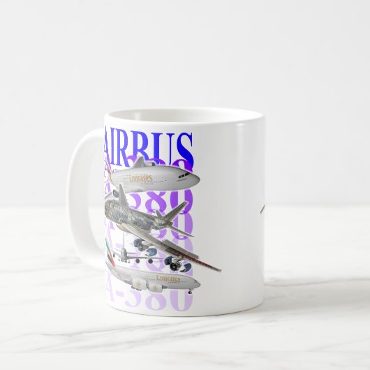 Airbus A-380 Kaffeetasse (Vorderseite Links)