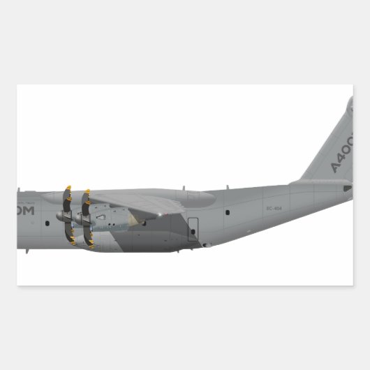 Airbus A-400M Grizzly 442442 Rechteckiger Aufkleber (Vorderseite)