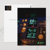 Airbus-Cockpit - Details 3 Postkarte (Vorne/Hinten)