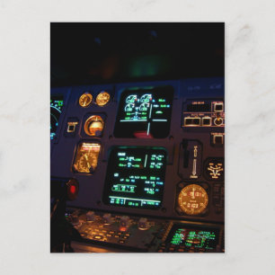 Airbus-Cockpit - Details 3 Postkarte