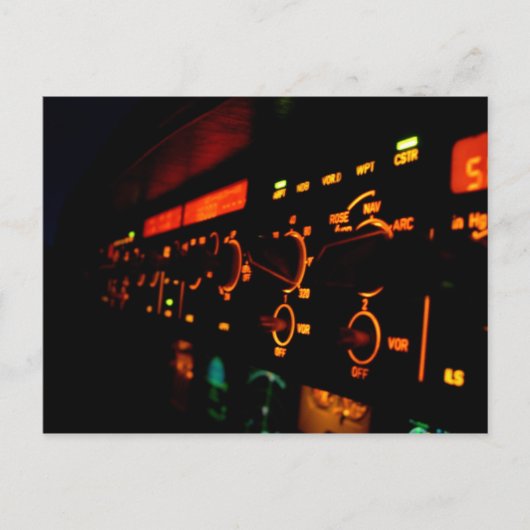 Airbus-Cockpit - Details 4 Postkarte (Vorderseite)