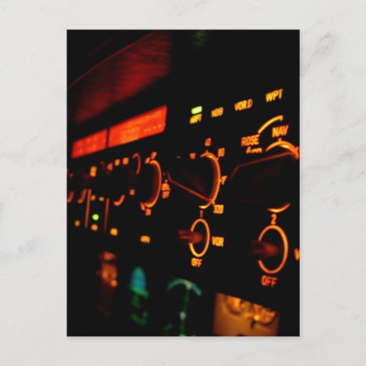 Airbus-Cockpit - Details 5 Postkarte (Vorderseite)