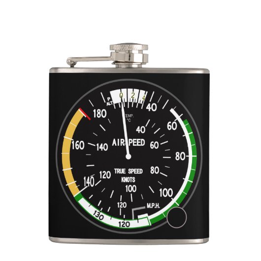 Aircraft Airspeed Indicator Flachmann (Vorderseite)