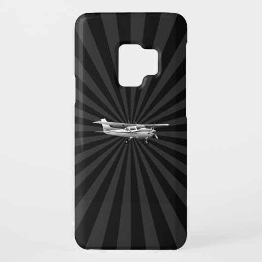 Aircraft Cessna Silhouette Flying Sunburst Decor Case-Mate Samsung Galaxy Hülle (Rückseite)