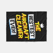 Aircraft Cleaner, Funny Job Occupation Fleecedecke (Vorderseite (Horizontal))