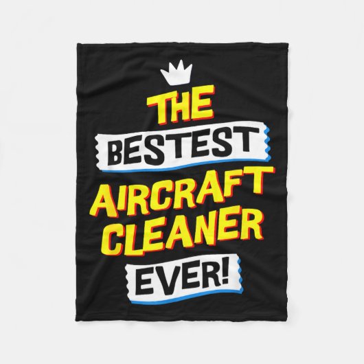 Aircraft Cleaner, Funny Job Occupation Fleecedecke (Vorderseite)