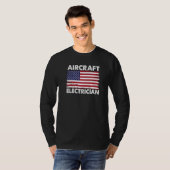 Aircraft Electrician For Patriotic Usa Distressed T-Shirt (Vorne ganz)