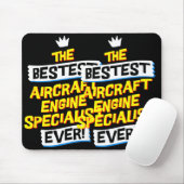 Aircraft Engine Specialist, Funny Job Occupation Mousepad (Mit Mouse)