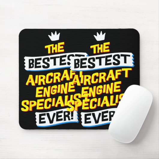 Aircraft Engine Specialist, Funny Job Occupation  Mousepad (Mit Mouse)