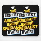 Aircraft Engine Specialist, Funny Job Occupation  Mousepad (Vorne)