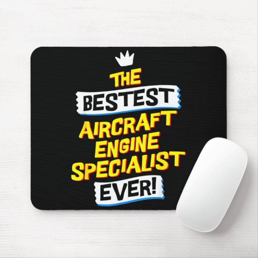Aircraft Engine Specialist, Funny Job Occupation Mousepad (Mit Mouse)