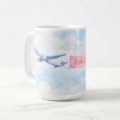 Aircraft flying Mug for Thank you Pilot Kaffeetasse (Vorderseite Links)