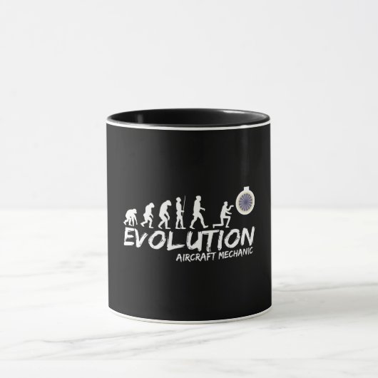 Aircraft Mechanic Evolution Funny of Men Tasse (Zentrum)